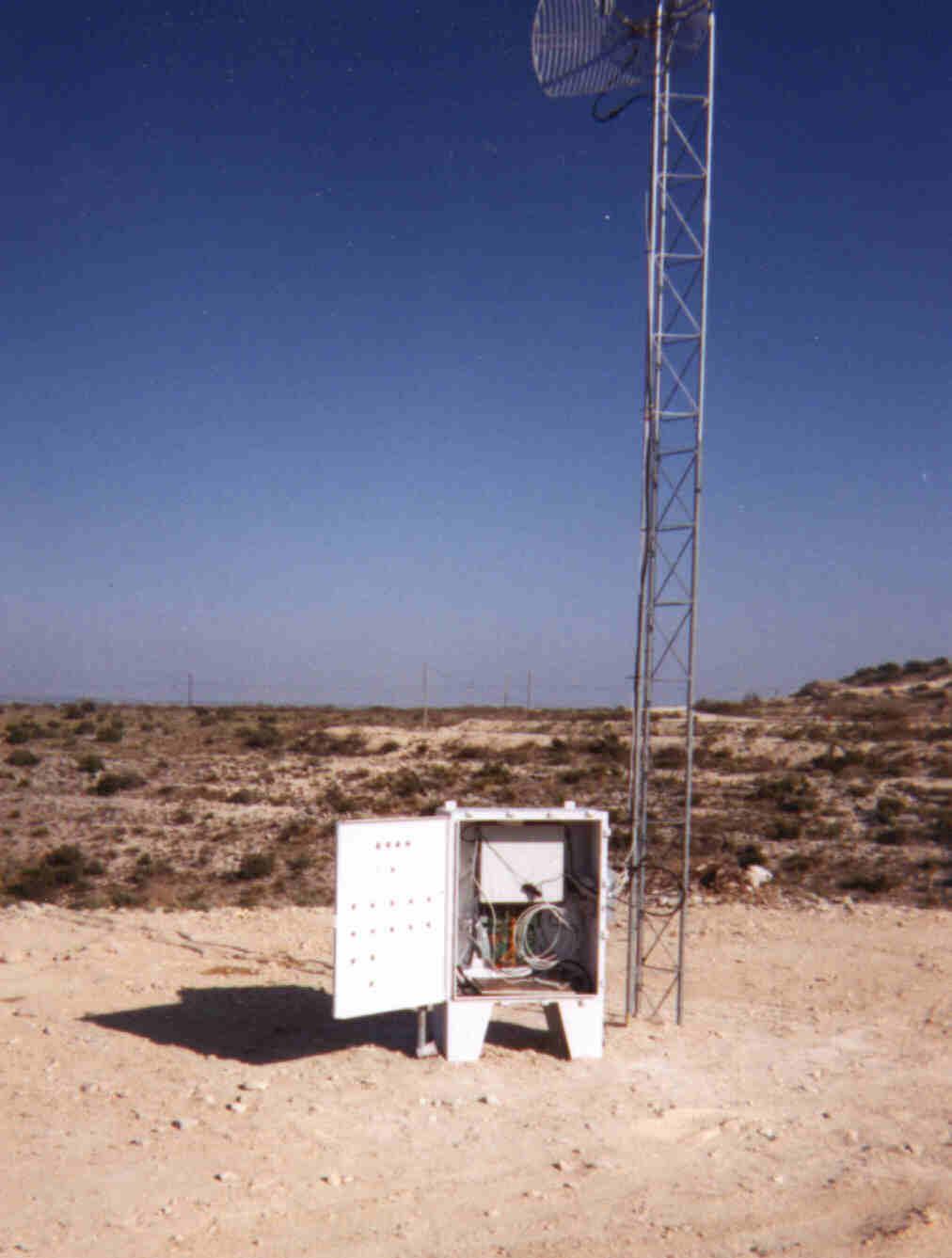 remote nodes and one base station. The remote stations are located at the collars of observation wells which are all about 1500m deep.