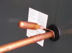 Check all brazed and screwon line connections by applying a soap solution to the joint. A leak will produce bubbles in the soap solution.