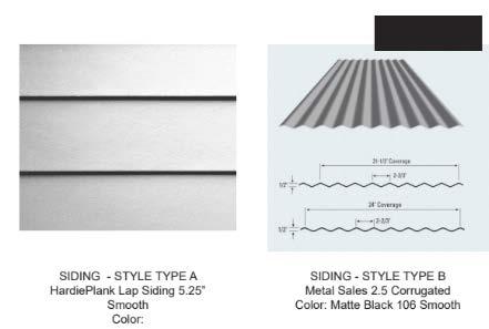 TYPE A: HARDIEPLANK LAP SIDING AND TYPE B: