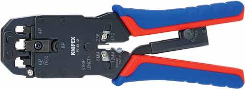 51 Crimping Pliers for Western plugs 51 12 professional tool for cutting and stripping unshielded ribbon telephone cables for crimping 4-, 6- and 8-pole Western plugs type