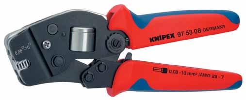 53 Self-Adjusting Crimping Pliers with front loading The crimping pliers for end sleeves (ferrules) with three great advantages for the user: -