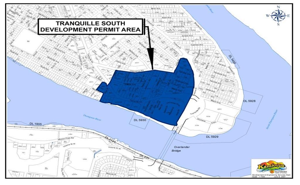 KAMPLAN City of Kamloops TRANQUILLE SOUTH AREA SPECIFIC GUIDELINES JUSTIFICATION The Tranquille South area is a key component to the success and function of the Tranquille Market Corridor.