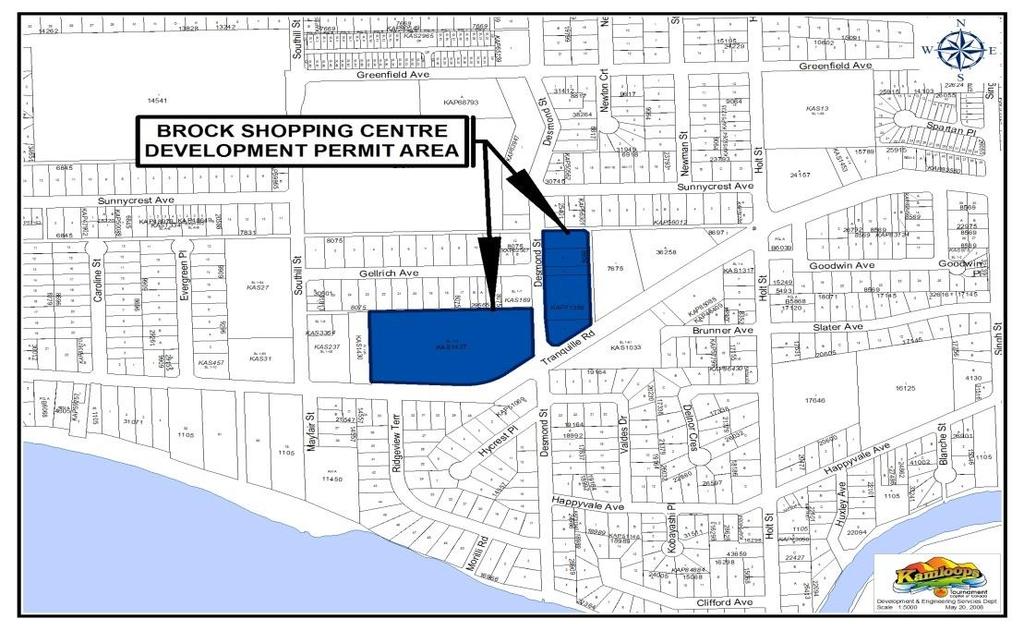 KAMPLAN City of Kamloops BROCK SHOPPING CENTRE AREA SPECIFIC GUIDELINES JUSTIFICATION The Brock Shopping Centre is the only main commercial focal point for one of the more heavily populated areas of