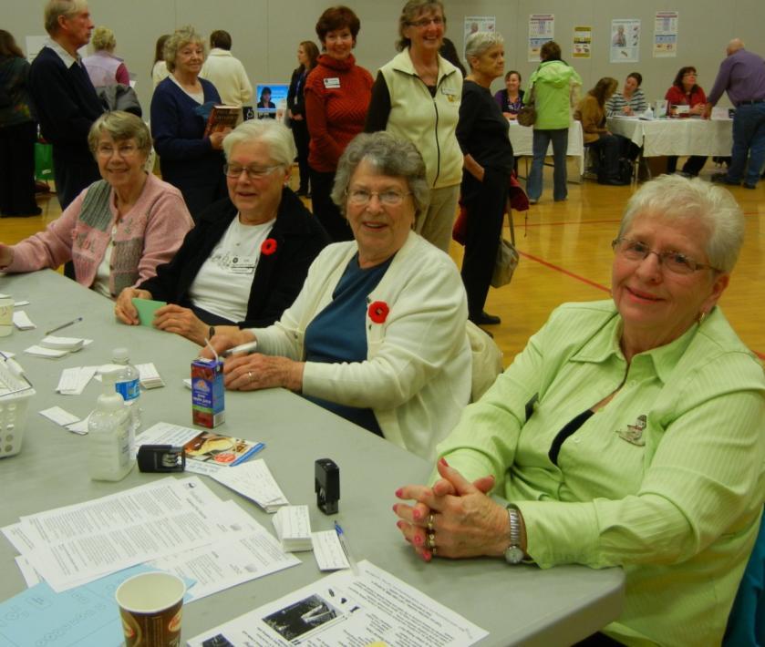 Our members at the registration desk at the HEALTH FAIR: Irene Telford, Lil Kroll, Wilma Wickam and Ina Anderson (See Miriam in the background also volunteering) CHRISTMAS LUNCHEON December 4 th Hope