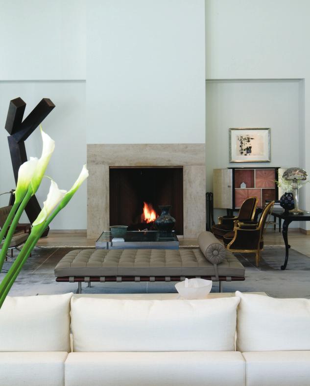 longtime clients asked James Magni to create a Beverly Hills home to showcase their extensive art collection, the designer knew a delicate balancing act was in order.