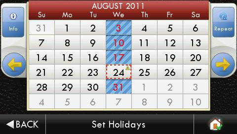 If you choose to deselect a holiday that is part of a Custom Repeating Program, the screen below will appear.