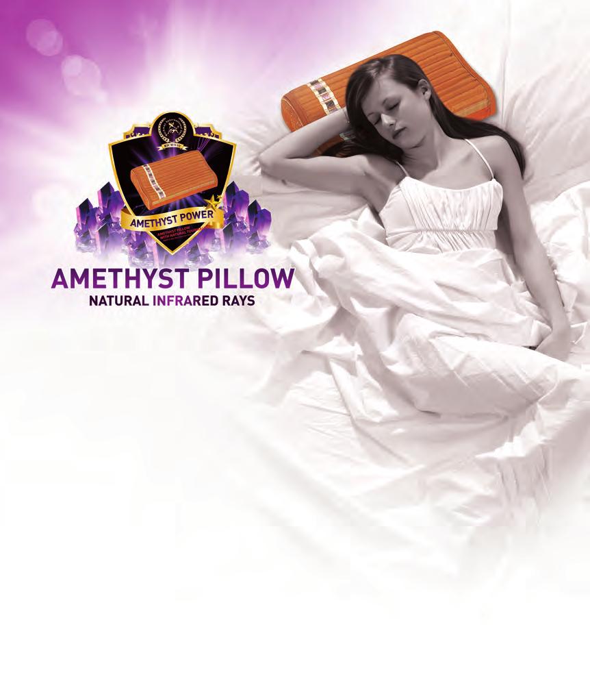 Pillow Size Net Weight Amethyst Weight Tourmaline Weight 480 300 120mm/ 19" 12" 4.3" 2.7kg / 6lb 0.7kg 0.