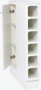 TALLBOYS & TOWELMATE RIALTO FIXED TALLBOY WITH TOWEL STORAGE Full gloss front and sides 1 door, 2 drawers