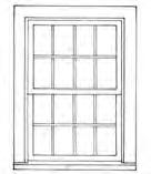 Single windows are typically wide, single- or double-hung with 8