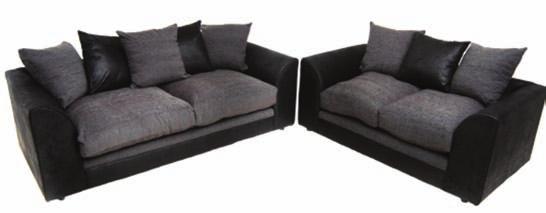 DYLAN 2 seater sofa and 3 seater sofa available in black or brown 419.00 (inc.