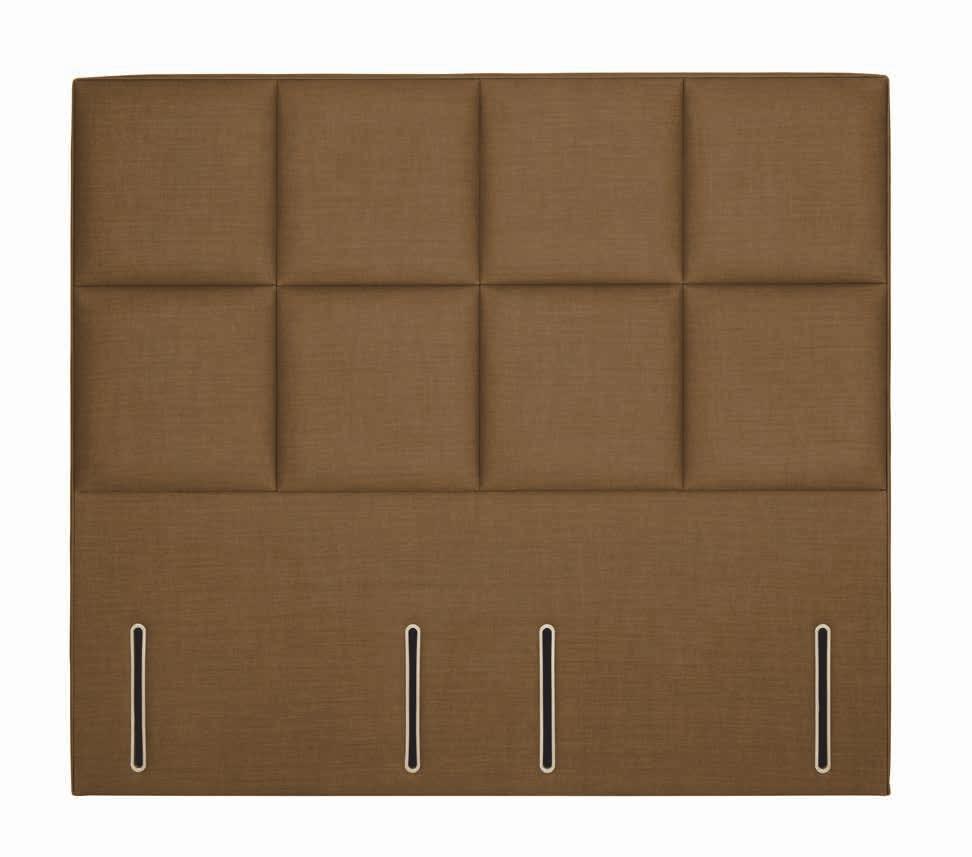 Shown above in Chocolate Weave upholstered fabric.