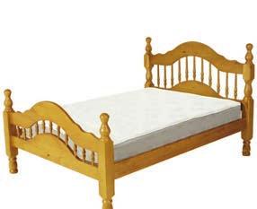 Pine Spindle & Panel Beds 3ft (KD) Monaco Bed * Stronger Thicker Side
