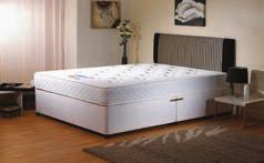 Comfort level soft mattress with a tufted demask finish on both sides and a Polyester filling.