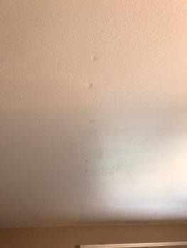 Nail pops at ceiling not unusual Past repair at wall