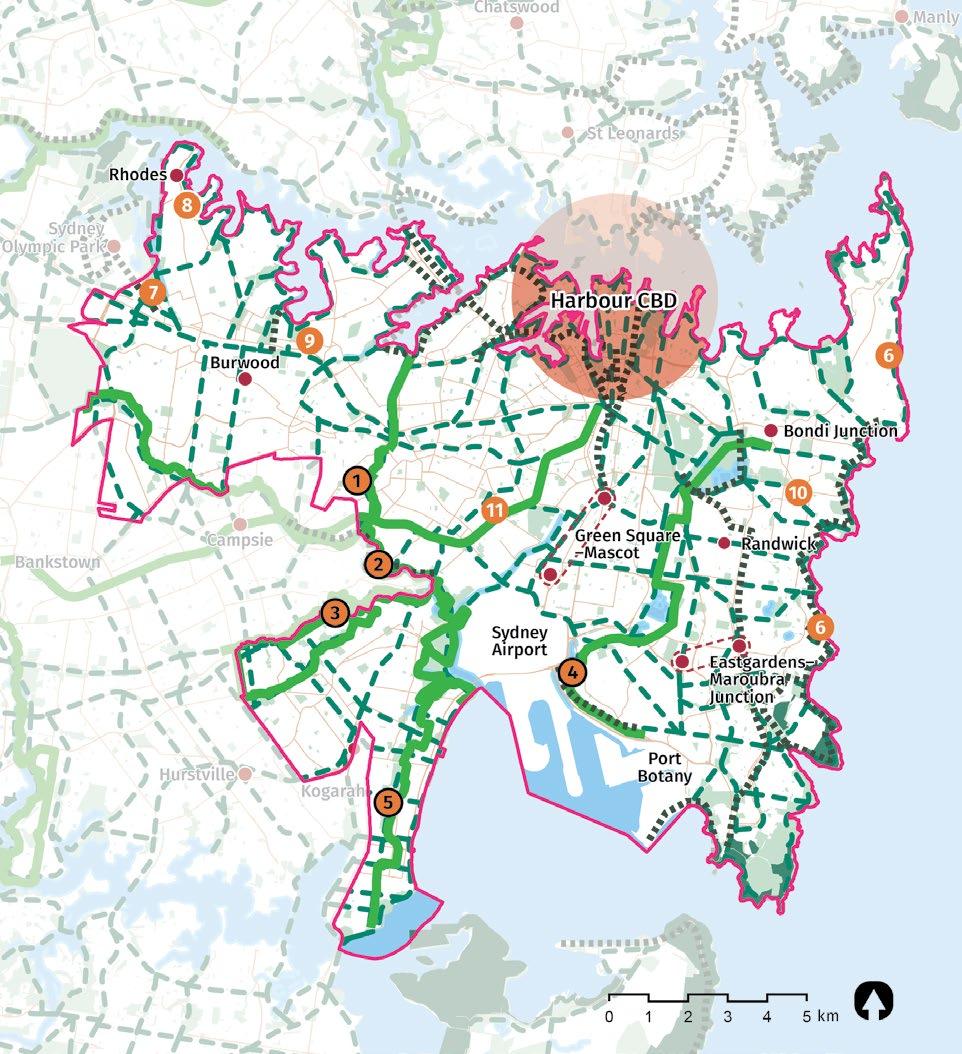 111 Figure 21: Eastern City Green Grid opportunities District Boundary Projects important to the District National Parks and Reserves Metropolitan Centre Other Green Grid Opportunities Open Space and