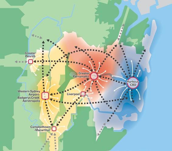 8 Metropolitan context of the Eastern City District Infrastructure and collaboration Major transport investments and investigations are underway across the District; road based, rail and light rail