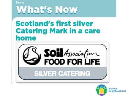 Then things got serious. The home became the first in Scotland to qualify for a Silver Food for Life accreditation from the Soil Association.