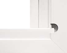 Standard recessed locking hardware provides a sleek, low-profile appearance for enhanced beauty while still offering