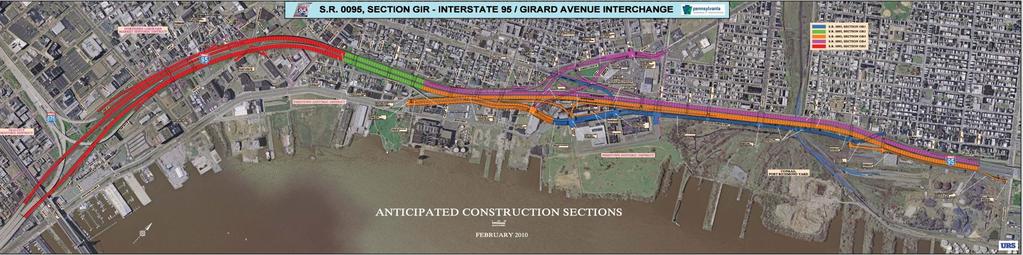 Green Streets: Philadelphia/PennDOT I-95/Girard Street $400M I-95 and Urban Arterial Reconstruction along the Delaware River 6 phases of construction Incorporating