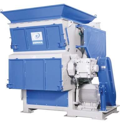 consumption compared to individual shredder and granulators Combined electrical power of less than 50kW Shredders Single Shaft Designed for a wide range of applications such as in-house and general