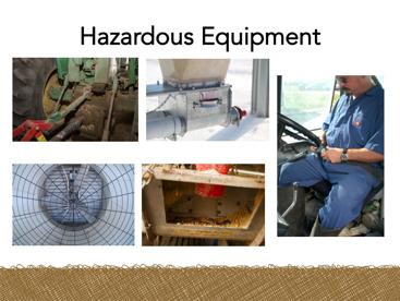 Working in a hog facility requires you to work with various pieces of equipment that can be very dangerous. Knowing how to use the equipment safely reduces the risk of injury.