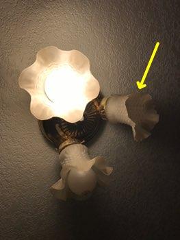 Electrical Glass light cover is broken Some light bulbs appear to