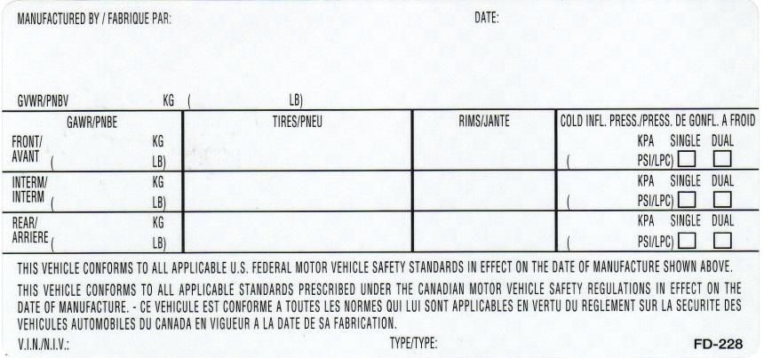 Both of these numbers are also listed on the Customer Care card Newmar issues upon receipt of registration. Below is a sample of the Information Sheet. 1. The Newmar Serial Number 2.