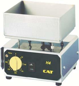 The desired temperature is set at the temperature control knob (0-300 C).