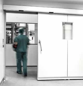 AUTOMATIC SLIDING DOORS HERMETICALLY SEALED Designed for maximum hygiene and sound insulation.