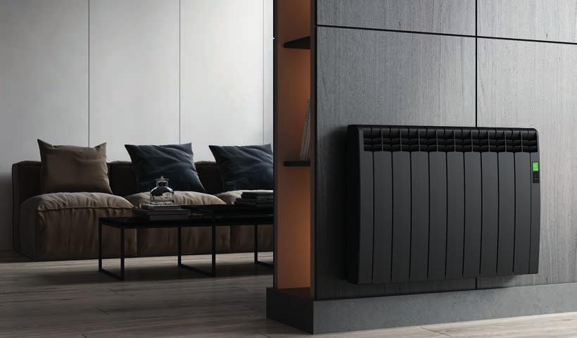AVAIABLE FINISHES White RAL 9016 Graphite RAL colours** D Series LOW CONSUMPTION DIGITAL CONNECTED RADIATOR FRONT VIEW C SIDE VIEW Armoured steel heating element High purity aluminium body Special