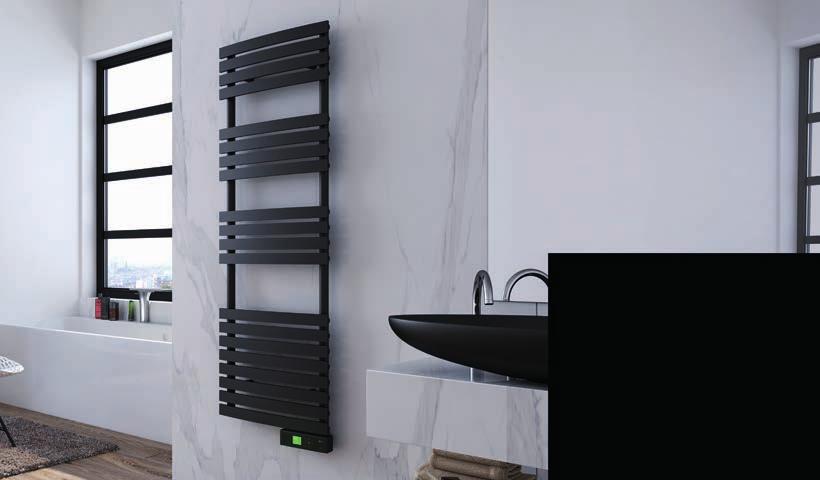 AVAIABLE FINISHES White RAL 9016 Graphite RAL colours ** Chrome D Series DIGITAL CONNECTED TOWEL-RAIL Armoured steel heating element Steel body with slightly curved design Special heat transfer fluid
