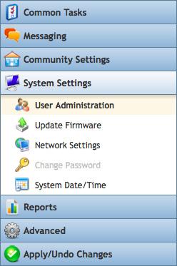System Settings User Administration Add, Remove, and Update users who have access to your Ethernet Gateway. You can also assign user permissions.