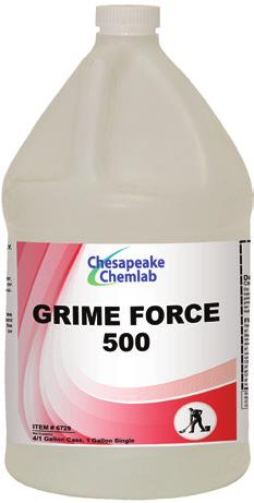 Safe for use on marble surfaces also! 5107 9565 2.5 Gallon Container 5644 GRIME FORCE 500 A heavy duty, nonphosphated floor cleaner and degreaser. Designed for quarry and ceramic tile.