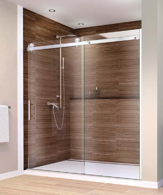 frameless ACERO series The Acero delivers a minimal, geometric design aesthetic with well-appointed features including a frameless door, stainless steel