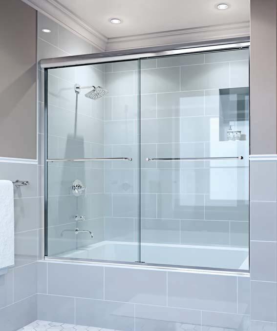 semi frameless slider EPIC by-pass series The Epic By-Pass series exhibits an e cient, superior solution to tub and shower