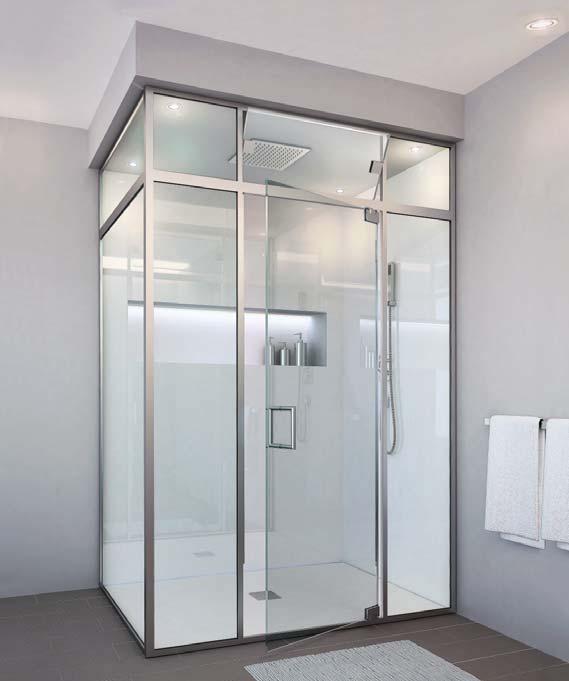 framed solid brass REGAL hybrid series The Regal Hybrid is the latest visionary design in shower doors.