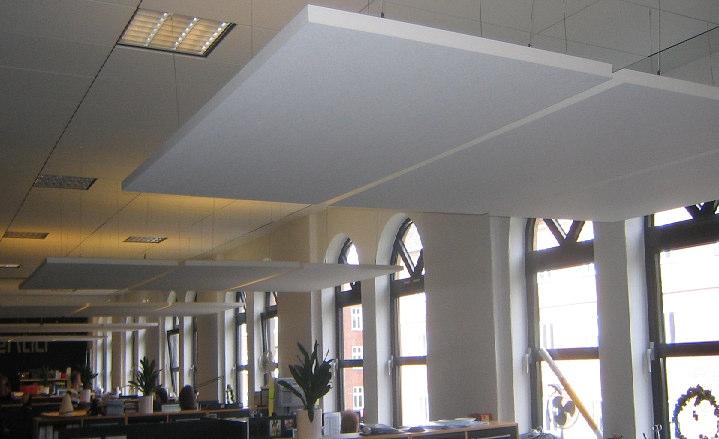 Before refurbishment Office DL 2 (db) DL f (db) 1 5.2 7.4 2 5.8 6.8 Figure 3. Free hanging absorbing units above workplaces 3 Results 3.