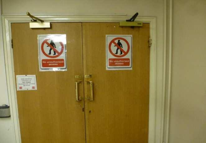 The fire doors do not have smoke seals fitted to the top and side edges of