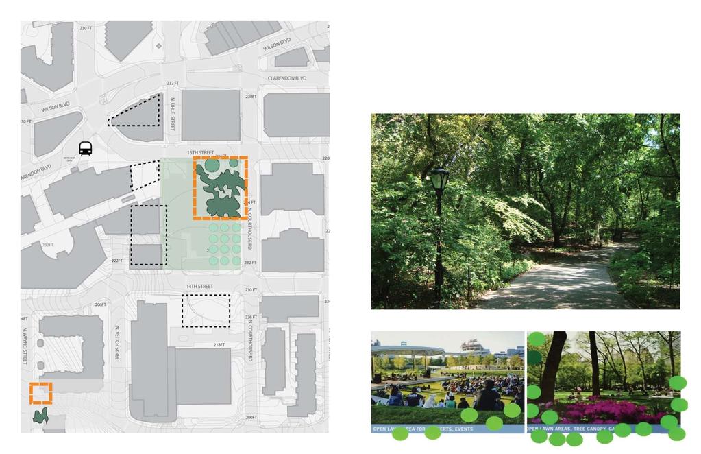 OPEN SPACE PROGRAM: DENSE CANOPY, RAMBLE DP-AUGMENT THE EXISTING TREE CANOPY WITH ADDITIONAL PLANTINGS