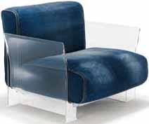 Perfect for young and dynamic surroundings, the Pop sofa with soft denim or black and white imitation leather. Easy and practical, these upholsteries are a great value for the money.