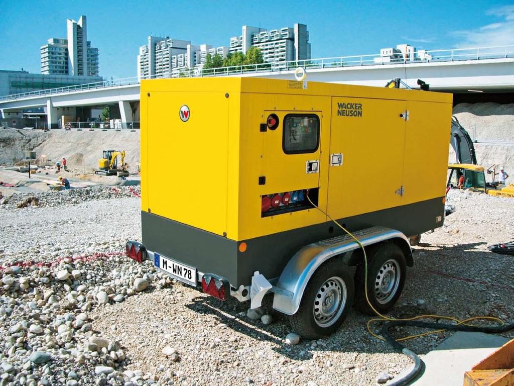 High-quality accessories from Wacker Neuson. Quality that pays off. Power generators and lighting systems on construction sites must do one thing above all else: They must work.