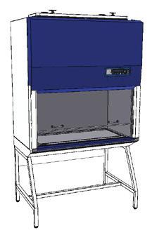 stage 1st HEPA filter section (two HEPA filter stages in total) Support frame (fixed or electrical) Taps (natural gas, vacuum, N 2, O 2 etc) Decontamination connection Total Exhaust Cabinet Note: