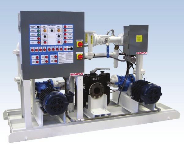 Fuel Supply Systems Page 4 Duplex pump Open skidded design with containment, pad mountable, indoor, duplex pump set under control of Master Control Panel.