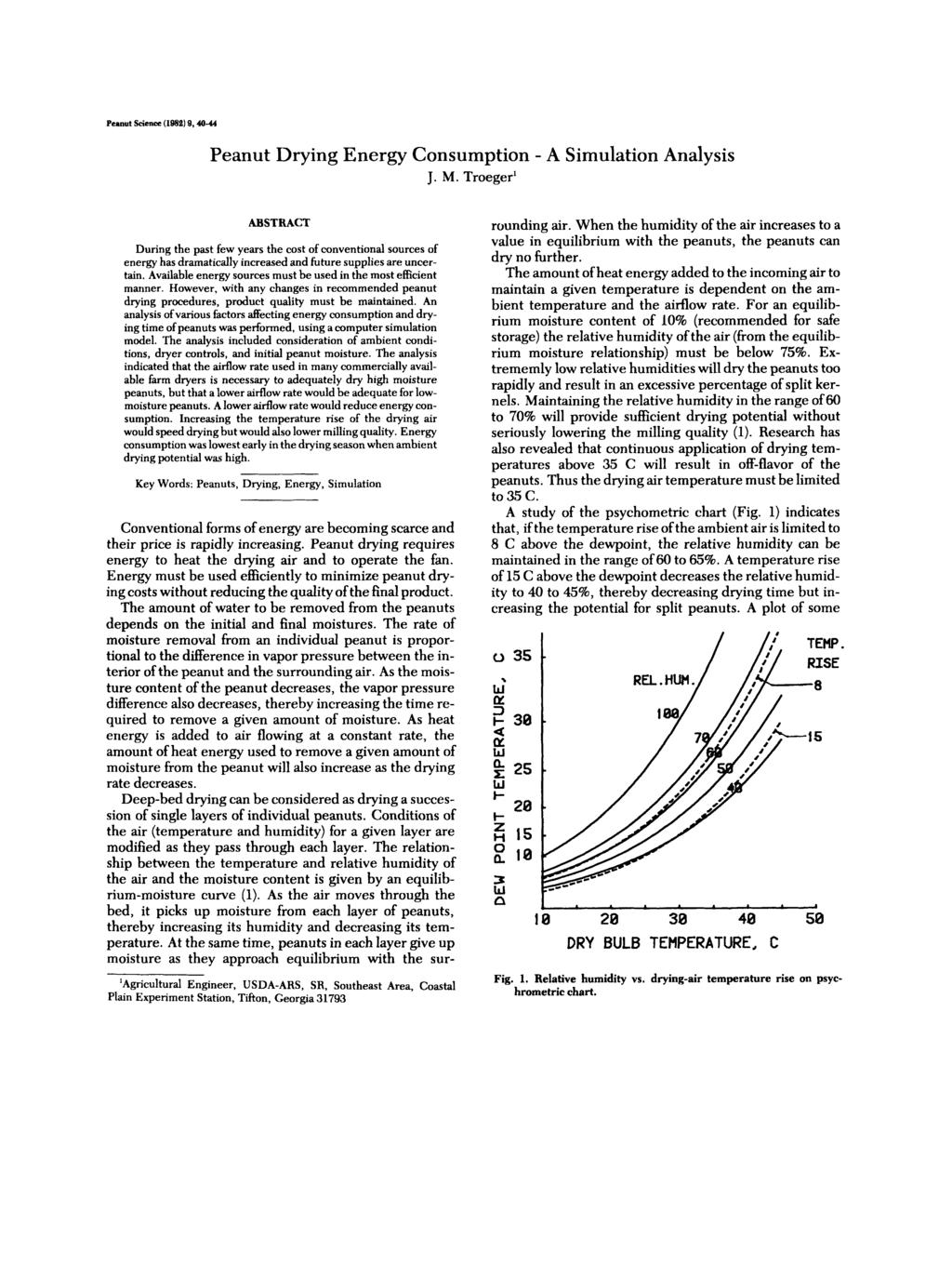Peanut Science (I2) g, 4-6 Peanut Drying Energy Consumption - A Simulation Analysis J. M.
