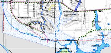 The Non-Motorized System Master Plan includes several proposed hard and soft surface trails adjacent to roadways. The ity should continue land acquisition to complete the trails proposed.