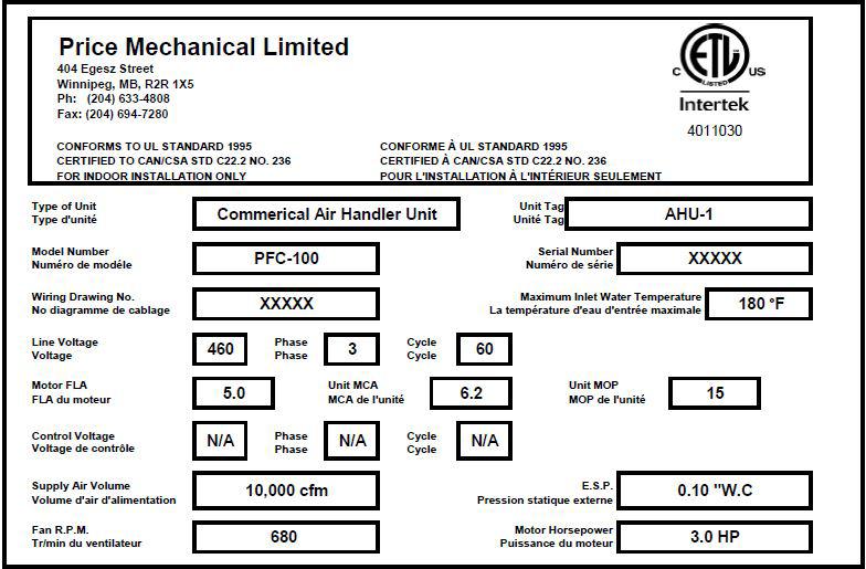 Product Overview Unit Description The PFC model is a fan column unit with a vertically mounted plenum fan for use in underfloor systems.