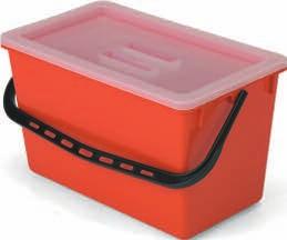 5 gal RED soiled mop bucket with lid 629466 - Locking box for VCN series carts Part