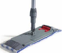 Hang-on folding flat mop (Includes 1 blue microfiber mop head) 8020063 - Velcro flat