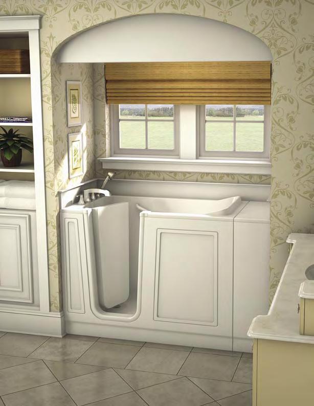 The 26 x 51 tub features a smart, full sized, V-shaped door to accommodate its 51 length while still offering roomy entry and exit. MODEL 2651.