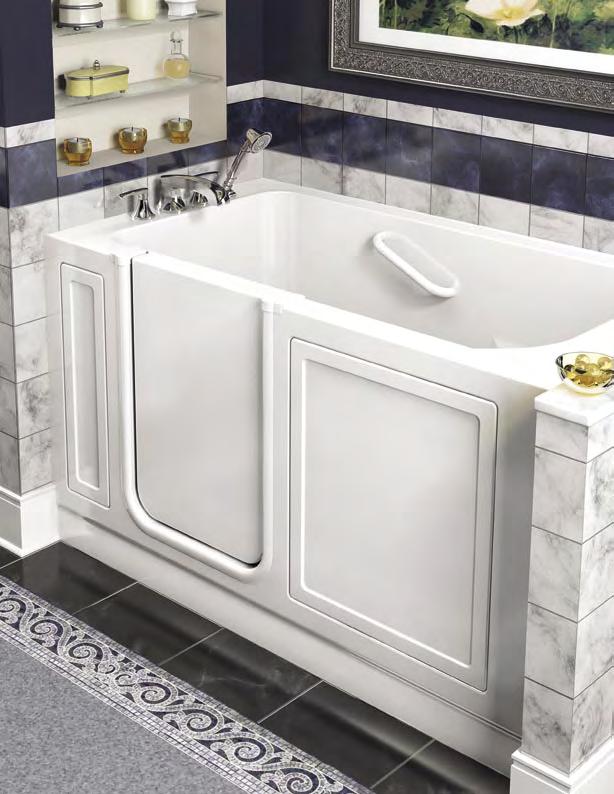 PRODUCT FEATURES The American Standard 32 x 60 acrylic walk-in bath provides the maximum in therapeutic soaking pleasure.
